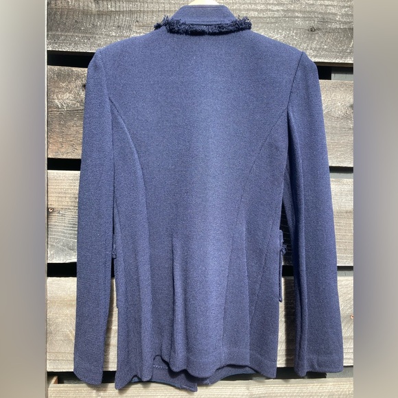 St. John Caviar | Knit Jacket/Cardigan | Size 4 | Color: Blue/Navy - Picture 4 of 8